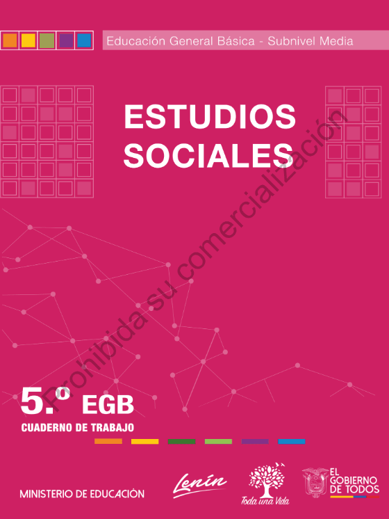 Cuaderno de trabajo de estudios sociales de quinto grado
