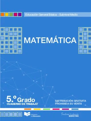 Cuaderno de trabajo de matemáticas de quinto grado