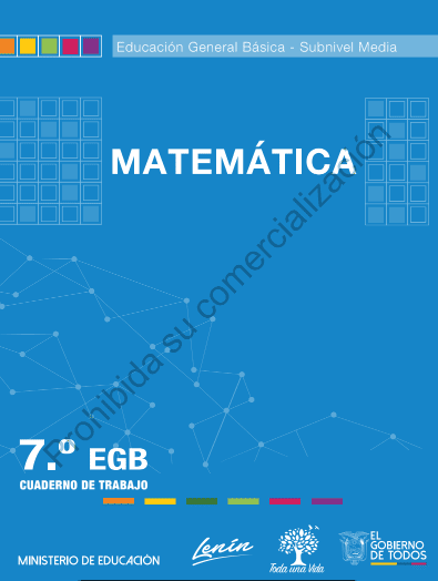 Cuaderno de trabajo de matemáticas de séptimo grado